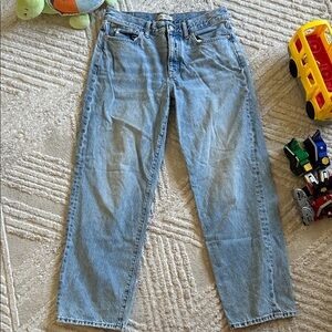 Women’s Madewell low slung straight Blue Jeans